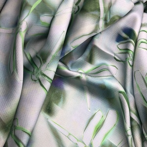 Khách hàng in mô hình con chuồn chuồn n058 75D Poly satin kiểm tra cơ sở vải - Product Image 5