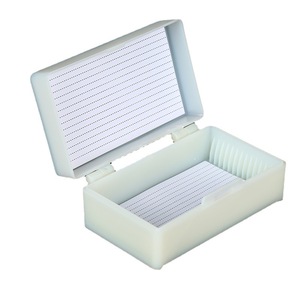 Hongbolai Pathology Slide Box 10-Slide Capacity Green Plastic Case For <b>Microscope</b> Slides Storage - Product Image 4