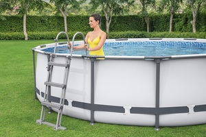 Piscine hors sol familiale <span class=keywords><strong>Bestway</strong></span> 56488, prix d'usine, 4,57 m x <span class=keywords><strong>1</strong></span>,07 m, structure métallique ronde - Product Image 5