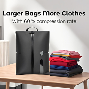 Tas penyimpanan perjalanan, kualitas tinggi 301-400ml geometris TPU tas penyimpanan vakum kompresi kedap udara tahan air ritsleting ruang tamu - Product Image 2