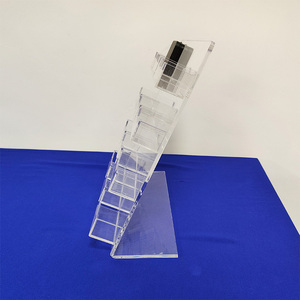12 túi Acrylic chủ thẻ kinh doanh nghiêng trở lại Thẻ quà tặng hiển thị đứng Countertop Acrylic Hộp thiếc nhỏ chủ Rack - Product Image 4