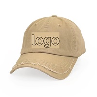 Gorra de Béisbol de 6 Paneles con Visera Curva, Lavada y Desgastada, con Hebilla Metálica Bordada Personalizada, Gorra Casual al por Mayor para Hombre y Mujer