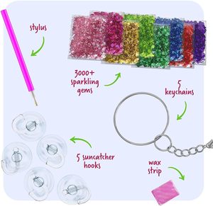 Perfecto Kit de Pintura de Diamantes 5D para Niños, con Llavero de Kraft y Gemas Grandes, para Arte y Manualidades - Product Image 2