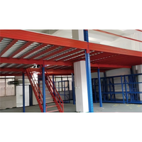 Étagères de plateforme en mezzanine, atelier, bâtiment industriel, structure en acier robuste à deux étages, poutre en I, sans soudure, démontable, réglable