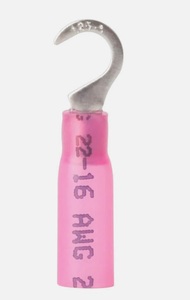 HongDun HSCT-N Hook-shaped <b>Heat</b> Shrink Butt Terminal Wire Crimp Connector Tin Plated 600V Insulated for <b>Cable</b> - Product Image 3