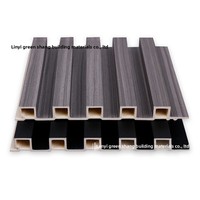 Panel Dinding & Plafon Wainscoting Berongga Mewah Bergaya Cina Modern, Komposit Kayu-Plastik Serat Bambu, Bertekstur