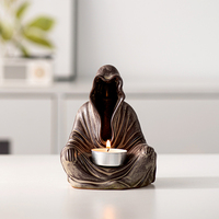Vente chaude Européenne Mystique Enchanteur Figurine En Céramique Bougeoir Décor À La Maison Bougeoir Tea Light Bougeoir
