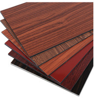 Panel compuesto de aluminio para tablero de publicidad, acabado de madera, 3mm, 4mm, A2, ACM