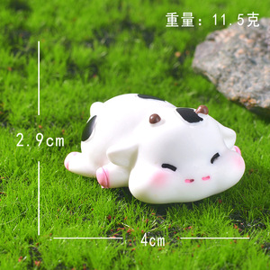 Figura Decorativa de <span class=keywords><strong>Vaca</strong></span> Adorable para Micropaisajes, Adorno de Escritorio DIY - Product Image 5