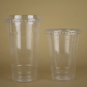 Vasos Desechables de Plástico con Fondo Plano para Bebidas, Multi-capacidad, PP Transparente con Tapa, Color y Tamaño Personalizables - Product Image 6