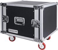 Rack audio 8U / Flight case ATA, Flight case pour amplificateur PA DJ 8U avec roues