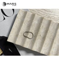 Personalizado Beige travertino decoración del hogar Mesa mármol travertino joyería bandejas Snack nueces y plato de fruta