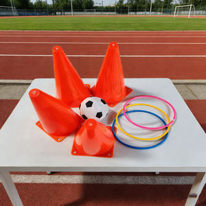 Ensemble de jeu de lancer d'anneaux en plastique, seaux d'obstacles pour l'entraînement sportif, activités de football et de basketball, jouets d'extérieur - Product Image 2