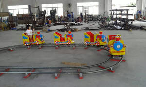 Baby train kids ride on railway train, giro in <span class=keywords><strong>treno</strong></span> elettrico per bambini, giostre nel parco divertimenti - Product Image 5