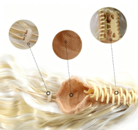 Perruque queue de cheval multi-tons avec pince, boucles naturelles ondulées et volumineuses, installation facile à clipser, cheveux synthétiques réalistes