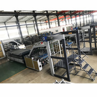 Machine de collage et de laminage de boîtes en carton à grande vitesse pour carton ondulé à 2 couches et carton duplex imprimé offset