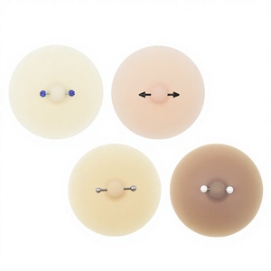 Anillos de silicona adhesivos personalizados OEM ODM, cubrepezones, sujetadores invisibles ultrafinos sin costuras, pegatinas sólidas para pezones - Product Image 1