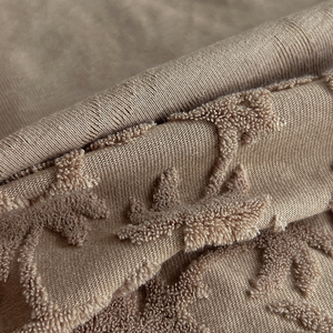 Tissu en jacquard uni en coton 75% et polyester 25%, tricoté en éponge, 310 g/m², antistatique, respirant, évacuant l'humidité, peignoirs de bain, plage, filles - Product Image 5