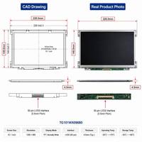 Modul LCD IPS LEEHON 10.1 Inci 1280x800 Layar HD 250 Nits Terlihat di Bawah Sinar Matahari 50 PIN LVDS Panel Pemasangan Industri HMI Kiosk