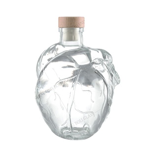 Tùy chỉnh mescal chai thủy tinh 500ml 750ml kính hình trái tim Decanter mescal chai - Product Image 1