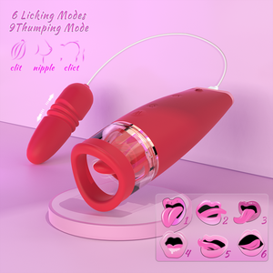 Sハンデパワフル舌舐め振動吸引Gスポットバイブレータークリトリス口腔セックス刺激装置OEM ODMセックスおもちゃボックス女性用 - Product Image 3