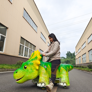 <span class=keywords><strong>Voiture</strong></span> électrique mécanique en forme de <span class=keywords><strong>dinosaure</strong></span> pour parc d'attractions, idéale pour centre commercial - Product Image 2