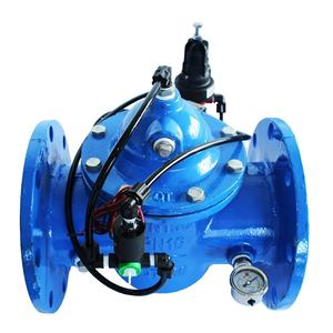Katup Kontrol Logam Besi Ubin Pengurang Tekanan Hidrolik Irigasi Koneksi Flens Solenoid 3 4 5 6 8 10 Inci - Product Image 1