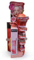 Présentoir de sol rotatif pliable personnalisé en carton ondulé pour brosses à cheveux, parfums, cosmétiques, soins de la peau, cils et maquillage
