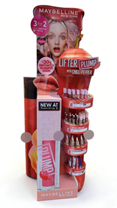 Espositore da Terra Pieghevole e Girevole Personalizzato in Cartone Ondulato per Spazzole per Capelli, <span class=keywords><strong>Profumi</strong></span>, Cosmetici, Prodotti per la Cura della Pelle, Ciglia e Trucchi - Product Image 6