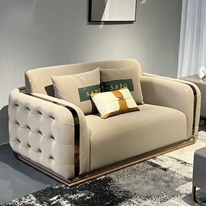 BIỆT THỰ Ba ánh sáng sofa sang trọng sang trọng ý phòng khách sofa đồ nội thất thiết lập hiện đại sofa thiết kế kết hợp - Product Image 2