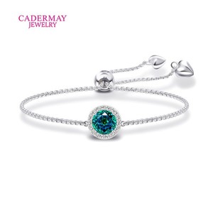 Cadermay Crystal Bracelet 8mm Color Changing Sterling Silver Women's Fashion Jewelry Everyday Wear - Product Image 2