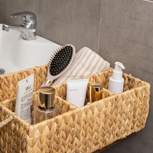 Contenitori in Rattan Intrecciato a 6 Scomparti per Alimenti, Trucchi, Regali, Organizzatore per Scarpe e Cucina, Cestini Portaoggetti - Product Image 5