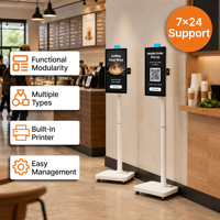 Modüler Android POS Kiosk 23.8" Parlama Önleyici Dokunmatik Ekranlı Restoran Self Ödeme Sistemi 7/24 Teknik Destek Dahil