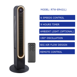 Home Appliance Electric 3 Mode 6 Speeds LED Display Oscillation <strong>Remote</strong> Control Air Cooler Bladeless 42" Powerful Smart <strong>Tower</strong> <strong>Fan</strong> - Product Image 3