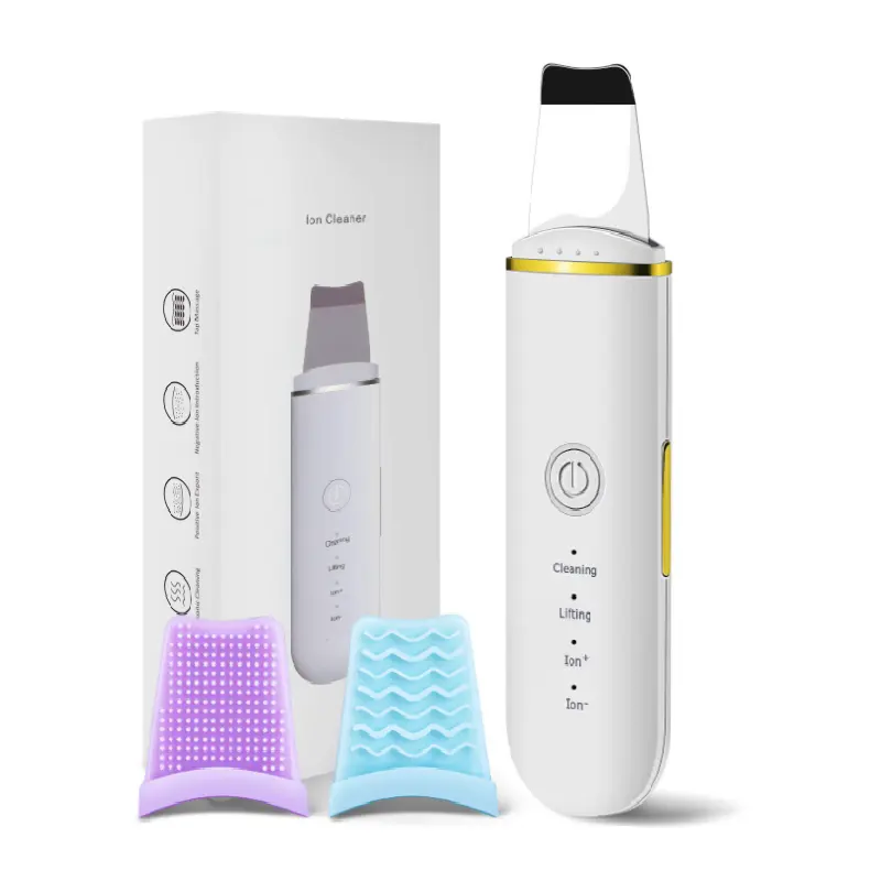 PSB Vibrating Waterproof Stainless Steel Electric Facial Spatula Brush Machine Sonic Ultrasonic Ion Electric Face Skin Scrubber