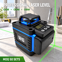 Niveau laser industriel professionnel 4D à 16 lignes, faisceau vert, auto-nivelant à 360 degrés, pour la pose de carreaux, les murs et les plafonds