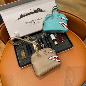 High-End Car Decoration <b>Mini</b> Shark Pendant New Red Envelope Imitation Leather Chain Bag's Pendant PU Leather Material - Product Image 2