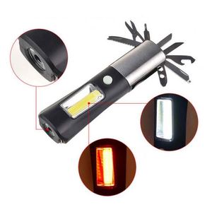 Outils de sécurité multifonctionnels de haute qualité, lampe torche rouge SOS d'urgence pour l'extérieur avec marteau de secours et couteau de coupe - Product Image 4