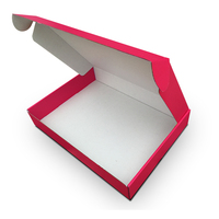 Wellpappe Recycelbare Logo-Geschenkverpackung Rosa Schuhkartons Kleidungsboxen Papier-Versandtaschen für Kleidung