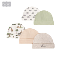 Nouveau style – Lot de 5 bonnets tricotés et 3 moufles en coton 100 % pour bébés garçons et filles, motifs de dessins animés mignons – Accessoires vestimentaires pour bébés