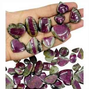 FAIJAN GEMS Natural <b>Ruby</b> Zoisite Loose Gemstone Cabochon Polished All-Size Crystal for Jewellery Pendant Making Third Party - Product Image 1