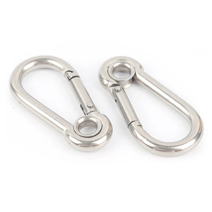 Mousqueton de sécurité en fer zingué, taille 5, forme gourde, crochet durable de qualité industrielle pour collier de chien et équipement de survie - Product Image 4