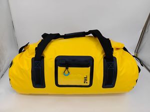 Toptan özel 70L 500D PVC branda su geçirmez kuru çanta Luggages seyahat çantası kamp yürüyüş için sırt çantası ile - Product Image 2