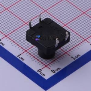 UK-B0224G100-DP25Y Tactile Switch Through hole-4P,12x12mm Switch Single Pole Single Throw Round Button 2.5N Through Hole - Product Image 2