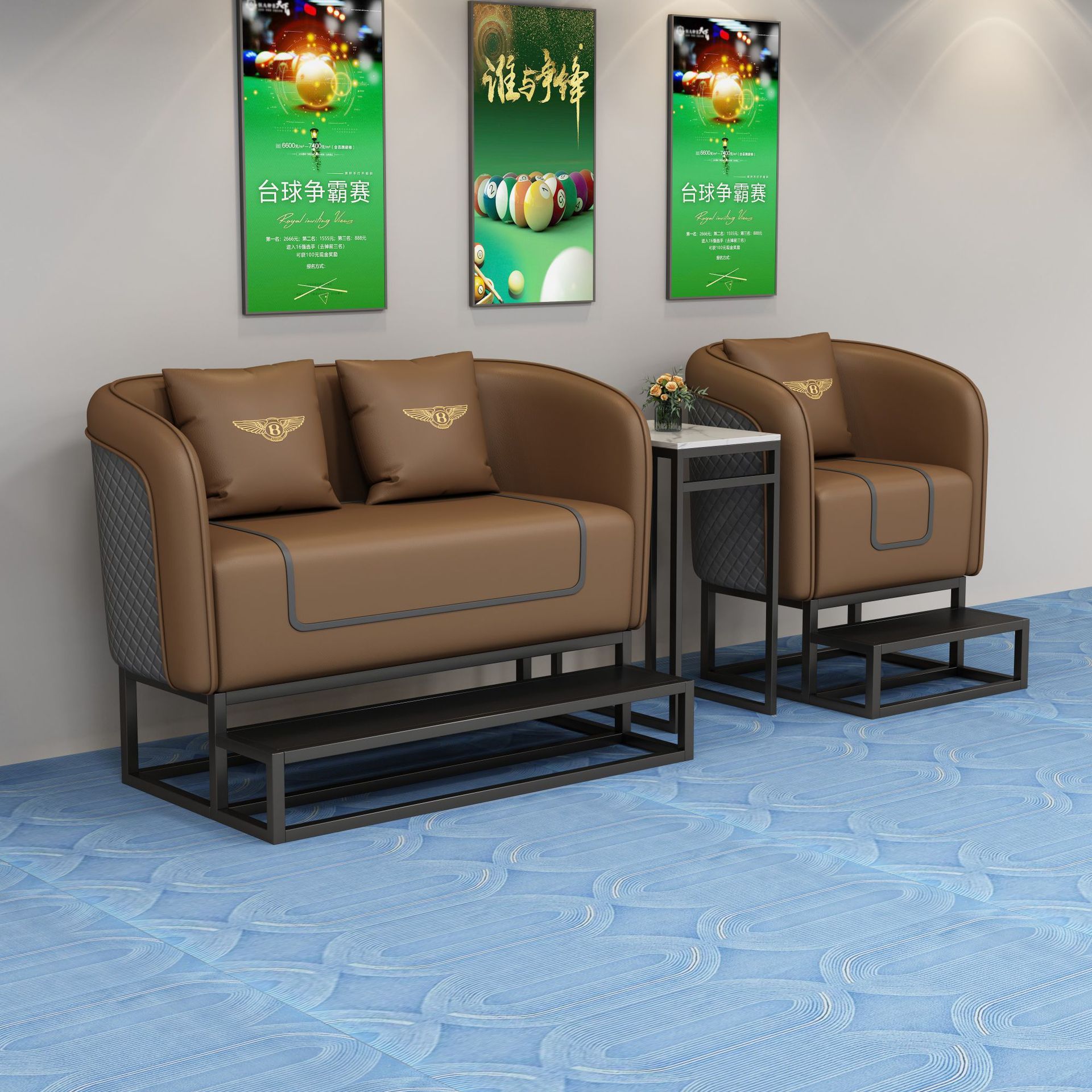 12-inch coffee table (brown - heightened with footrest)