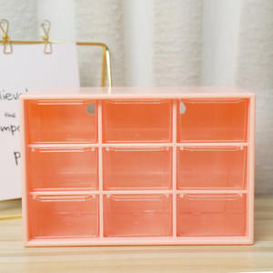 <strong>Mini</strong> Plastic Desk Craft Organizer Storage with Removable 9 <strong>Drawers</strong> for DIY Crafts and Jewelry - Product Image 4