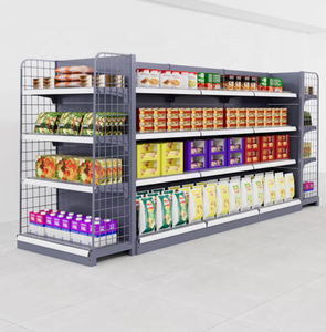 Estantes metálicos <span class=keywords><strong>de</strong></span> doble/una cara para supermercado, soporte <span class=keywords><strong>de</strong></span> exhibición para tienda <span class=keywords><strong>de</strong></span> comestibles, <span class=keywords><strong>compra</strong></span> minorista, estantería para góndola a la <span class=keywords><strong>venta</strong></span> - Product Image 4