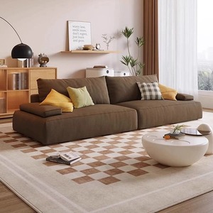 Canapé de style français rétro en tissu/cuir crème, canapé de salon, <span class=keywords><strong>causeuse</strong></span> pour petit espace, appartement, hall d'hôtel - Product Image 1