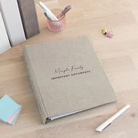 Carpeta de Cuero PU Tipo Gamuza Personalizada para Oficiante de Bodas, con Esquinas Metálicas Doradas, Tapa Dura, para Documentos de Ceremonia y Votos