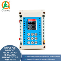 Módulo de relé Oshangming Plc 8 entradas 8 salidas 2 salidas analógicas con RS485 Modbus Rtu Simple PLC todo en uno